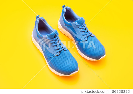 shopping concept. footwear for training. athletic footgear for running. pair of sport shoes shopping concept. footwear for training. athletic footgear for running. pair of sport shoes 86238233