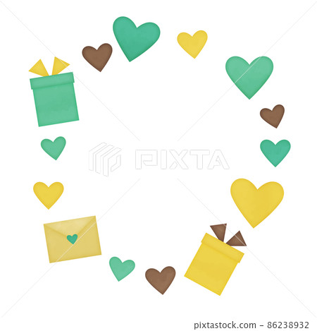 Watercolor frame of hearts and gifts Watercolor frame of hearts and gifts 86238932