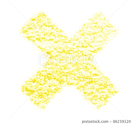 X symbol illustration drawn with crayon Yellow pass included Other colors available 86239120