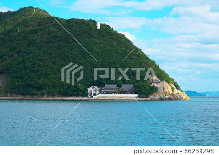 [Setouchi 33 Kannon Sacred Ground] No. 24 Abuto Kannon seen from Tajima 5 Fukuyama City, Hiroshima Prefecture 86239298