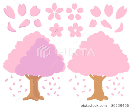 Soft cherry blossom set 86239406
