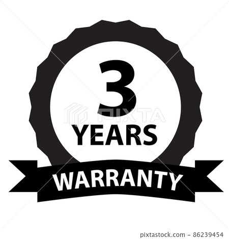 3 years warranty icon on white background. Years and lifetime warranty label sign. flat style. 3 years warranty icon on white background. Years and lifetime warranty label sign. flat style. 86239454