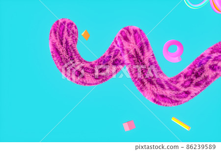 Abstract colorful 3d art background with fluffy geometric shape. memphis style. Abstract colorful 3d art background with fluffy geometric shape. memphis style. 86239589