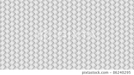 Panoramic gray wicker background, repeating elements - Vector 86240295