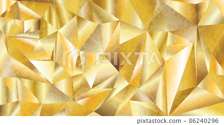 Panoramic luxury background with golden gradient triangles - Vector Panoramic luxury background with golden gradient triangles - Vector 86240296