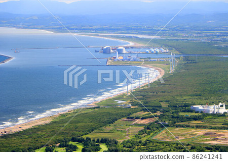 Ishikari Bay New Port seen from Tenguyama in early summer 86241241