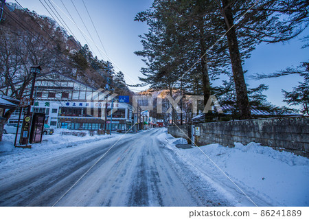 Oku-Nikko winter townscape Oku-Nikko winter townscape 86241889