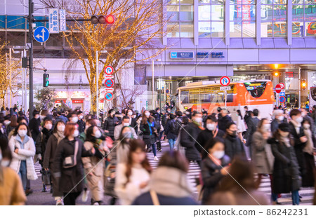 Tokyo cityscape of Japan Over 78,000 people Nationwide, Tokyo 16,538 people Record high ... Stealth infection super explosion ... = 27th, Shibuya 86242231