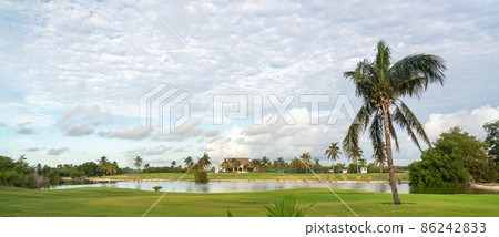 Kukulcan blvd golf course in Cancun, Mexico. Luxury resort game Kukulcan blvd golf course in Cancun, Mexico. Luxury resort game 86242833