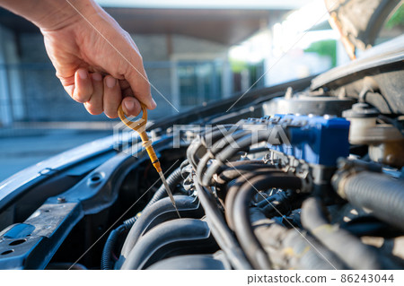 automotive oil level gauge.soft focus.shallow focus effect. automotive oil level gauge.soft focus.shallow focus effect. 86243044