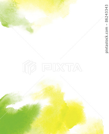 Watercolor overlapping background top and bottom (green) 86243343