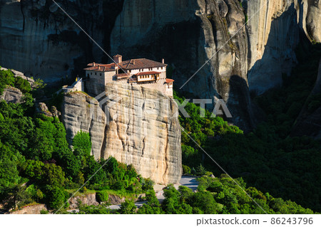 Monastery of Rousanou in Meteora in Greece Monastery of Rousanou in Meteora in Greece 86243796