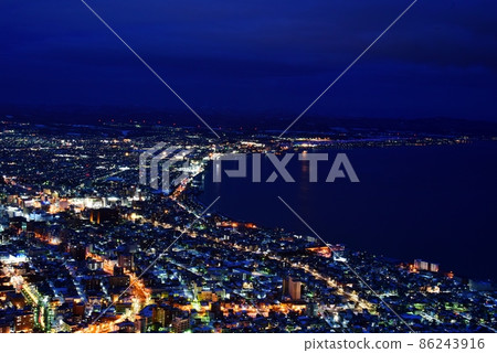 從函館山看湯川溫泉夜景 從函館山看湯川溫泉夜景 86243916