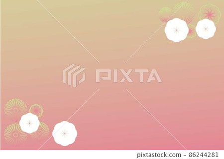 Simple cute Japanese pattern background flowers 86244281