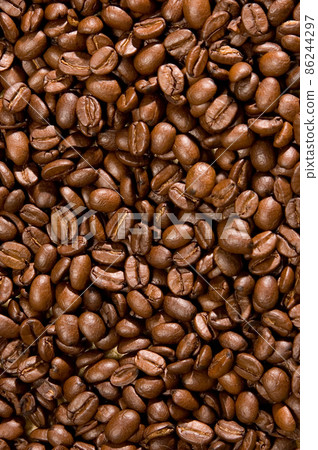 Brown coffee beans for background and texture Brown coffee beans for background and texture 86244297