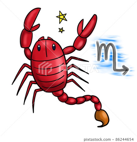 天蠍座的圖像彩色插圖 86244654