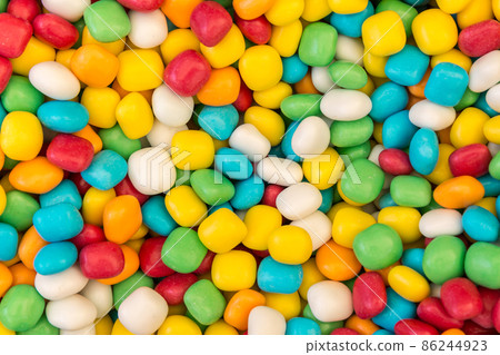 closeup of Colorful sugary candy for background 86244923