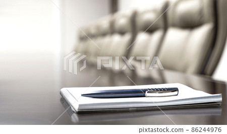 notepad on a table 86244976