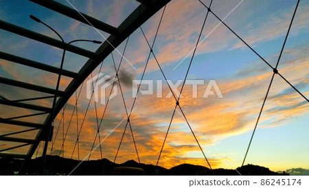 Dusk seen from the bridge Dusk seen from the bridge 86245174