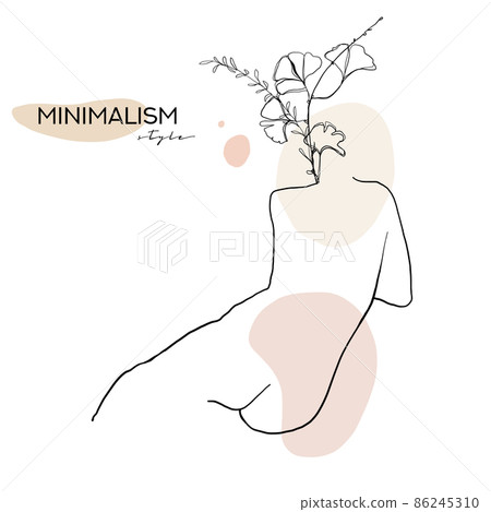 Continuous line, drawing of woman face, fashion concept, woman beauty minimalist with geometric doodle Abstract floral elements pastel colors. One line continuous drawing. vector illustration Continuous line, drawing of woman face, fashion concept, woman beauty minimalist with geometric doodle Abstract floral elements pastel colors. One line continuous drawing. vector illustration 86245310