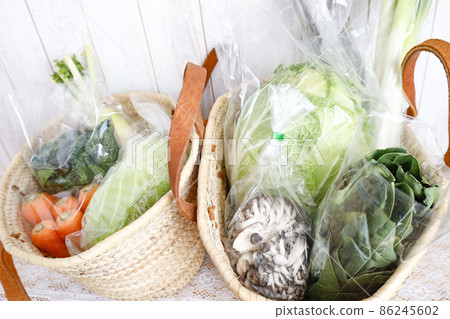 Vegetables in a Marche bag Vegetables in a Marche bag 86245602