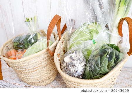 Vegetables in a Marche bag Vegetables in a Marche bag 86245609