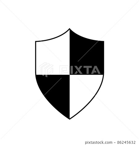 Illustration of a shield. Security measure icon. 86245632