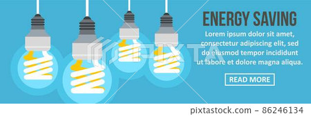 Energy saving banner horizontal concept 86246134