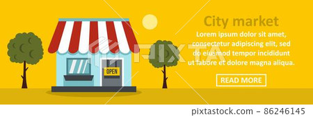 City market banner horizontal concept City market banner horizontal concept 86246145