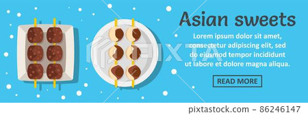 Asian sweets banner horizontal concept 86246147