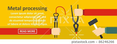 Metal processing banner horizontal concept Metal processing banner horizontal concept 86246266