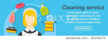 Cleaning service banner horizontal concept 86246274