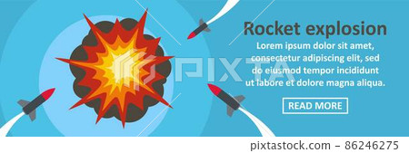 Rocket explosion banner horizontal concept 86246275