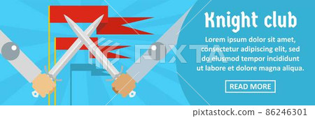 Knight club banner horizontal concept Knight club banner horizontal concept 86246301