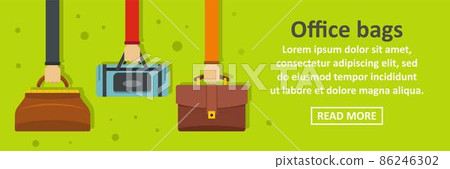 Office bags banner horizontal concept 86246302