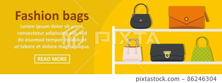 Fashion bags banner horizontal concept Fashion bags banner horizontal concept 86246304