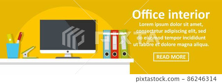 Office interior banner horizontal concept 86246314