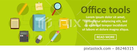 Office tools banner horizontal concept 86246315
