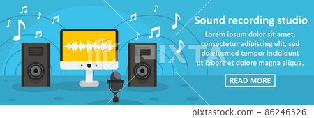 Sound recording studio banner horizontal concept 86246326