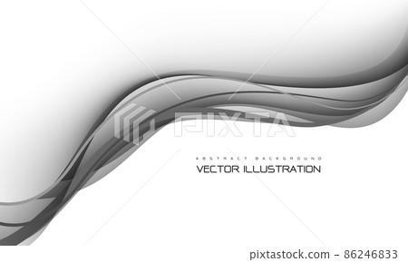 Abstract black grey curve wave overlap dynamic on white design modern futuristic background vector Abstract black grey curve wave overlap dynamic on white design modern futuristic background vector 86246833