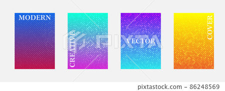 Vector halftone cover design templates. Layout set for covers of books, albums, notebooks, reports, magazines. Dot halftone gradient effect, modern abstract design. Planner and diary cover for print. Vector halftone cover design templates. Layout set for covers of books, albums, notebooks, reports, magazines. Dot halftone gradient effect, modern abstract design. Planner and diary cover for print. 86248569