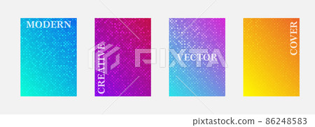 Vector halftone cover design templates. Layout set for covers of books, albums, notebooks, reports, magazines. Dot halftone gradient effect, modern abstract design. Planner and diary cover for print. Vector halftone cover design templates. Layout set for covers of books, albums, notebooks, reports, magazines. Dot halftone gradient effect, modern abstract design. Planner and diary cover for print. 86248583