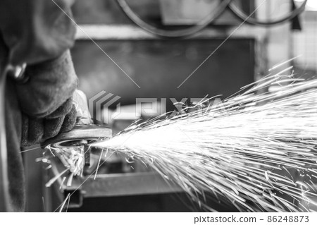 Flame sparks machine grinder with wind, Black&White Flame sparks machine grinder with wind, Black&White 86248873