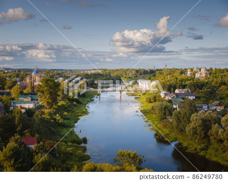 summer travel to Russia, Torzhok city. 86249780