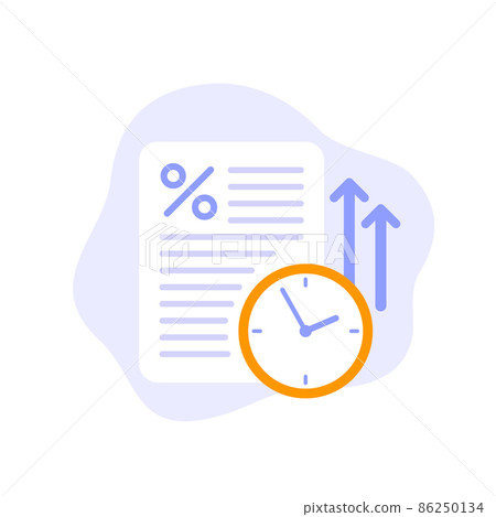 Loan, rate and term vector icon - Stock Illustration [86250134] - PIXTA