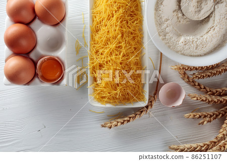 Vermicelli with ingredients. Vermicelli with ingredients. 86251107
