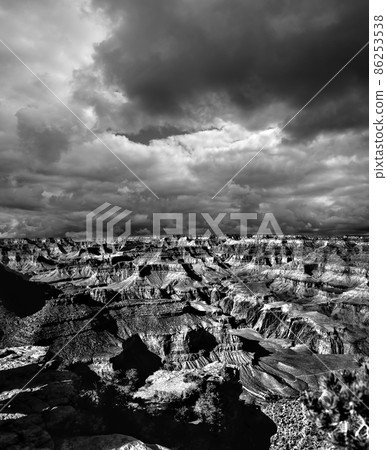 Black and white Grand Canyon Arizona Black and white Grand Canyon Arizona 86253538