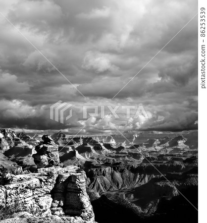 Black and white Grand Canyon Arizona Black and white Grand Canyon Arizona 86253539