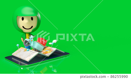 The map and tablet for delivery  or  apps transport  concept  3d rendering 86255990