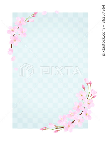 Cherry blossom vector frame Somei Yoshino [Ichimatsu] 86257964